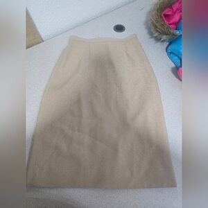 100% WOOL JH Collectibles Classic Beige Pencil Skirt